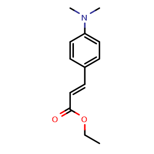 Chemical structure of Ethyl (E)-3-(4-(dimethylamino)phenyl)acrylate , CAS 39806-13-8, AChemBlock AD288279