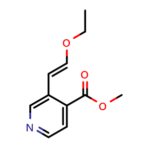 Chemical structure of Methyl (E)-3-(2-Ethoxyvinyl)isonicotinate , CAS 2271162-29-7, AChemBlock AD288281