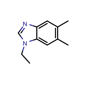 Chemical structure of 1-Ethyl-5,6-dimethyl-1H-benzo[d]imidazole , CAS 15776-98-4, AChemBlock AD288286