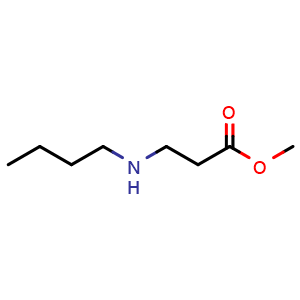 Chemical structure of Methyl 3-(butylamino)propanoate , CAS 4640-77-1, AChemBlock AD288305