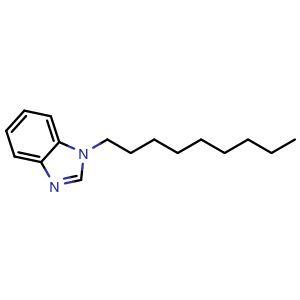 Chemical structure of 1-Nonyl-1H-benzo[d]imidazole , CAS 35681-36-8, AChemBlock AD288322