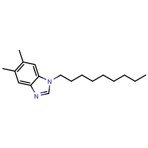 Chemical structure of 5,6-Dimethyl-1-nonyl-1H-benzimidazole , CAS 954912-09-5, AChemBlock AD288323