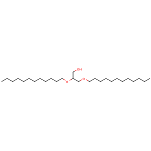 Chemical structure of 2,3-Bis(dodecyloxy)propan-1-ol , CAS 17677-18-8, AChemBlock AD288328