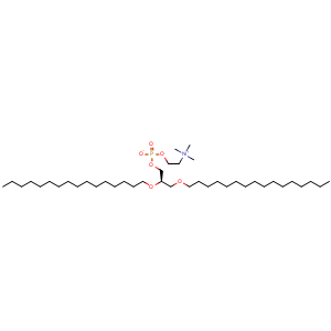 Chemical structure of 1,2-Di-O-hexadecyl-sn-glycero-3-phosphocholine , CAS 36314-47-3, AChemBlock AD288331