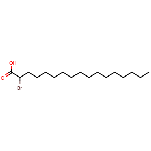 Chemical structure of 2-Bromoheptadecanoic acid , CAS 652978-60-4, AChemBlock AD288335