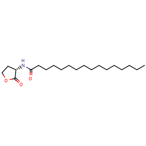 Chemical structure of N-hexadecanoyl-L-homoserine lactone , CAS 87206-01-7, AChemBlock AD288339