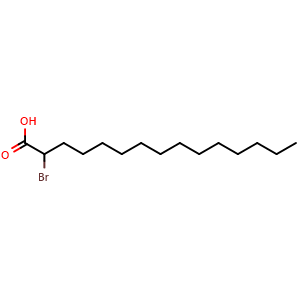 Chemical structure of 2-Bromopentadecanoic acid , CAS 82144-78-3, AChemBlock AD288341