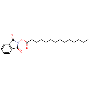 Chemical structure of 1,3-Dihydro-1,3-dioxo-2H-isoindol-2-yl tetradecanoate , CAS 68792-57-4, AChemBlock AD288342