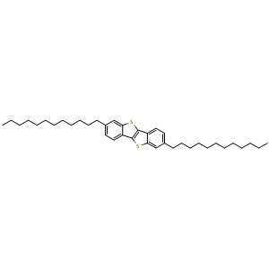 Chemical structure of 2,7-Didodecylbenzo[b]benzo[4,5]thieno[2,3-d]thiophene , CAS 473723-54-5, AChemBlock AD288344