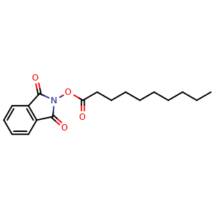 Chemical structure of 1,3-Dihydro-1,3-dioxo-2H-isoindol-2-yl decanoate , CAS 94815-91-5, AChemBlock AD288352