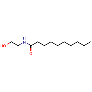 Chemical structure of N-(2-Hydroxyethyl)decanamide , CAS 7726-08-1, AChemBlock AD288353