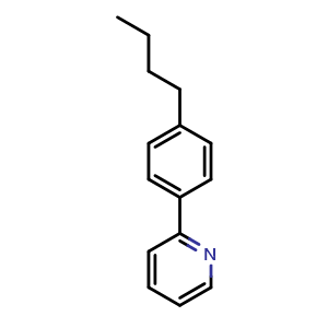 Chemical structure of 2-(4-Butylphenyl)pyridine , CAS 334988-37-3, AChemBlock AD288369