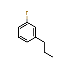Chemical structure of 1-Fluoro-3-propylbenzene , CAS 28593-12-6, AChemBlock AD288381