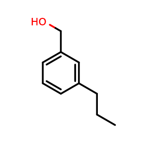 Chemical structure of 3-Propylbenzyl alcohol , CAS 125604-02-6, AChemBlock AD288382