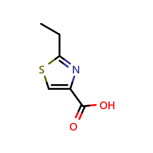Chemical structure of 2-Ethylthiazole-4-carboxylic acid , CAS 769124-05-2, AChemBlock AD288390
