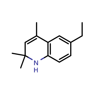 Chemical structure of 6-Ethyl-2,2,4-trimethyl-1,2-dihydroquinoline , CAS 42924-00-5, AChemBlock AD288392
