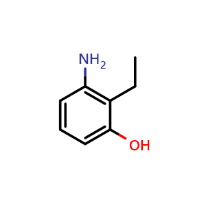 Chemical structure of 3-Amino-2-ethylphenol , CAS 1620989-13-0, AChemBlock AD288402
