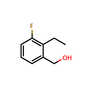 Chemical structure of (2-Ethyl-3-fluoro-phenyl)-methanol , CAS 1427460-18-1, AChemBlock AD288405