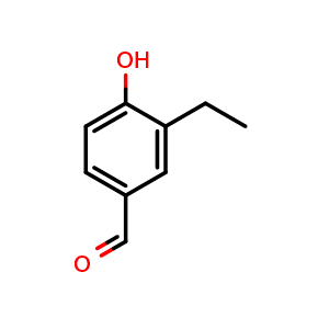 Chemical structure of 3-ethyl-4-hydroxybenzaldehyde , CAS 105211-79-8, AChemBlock AD288411