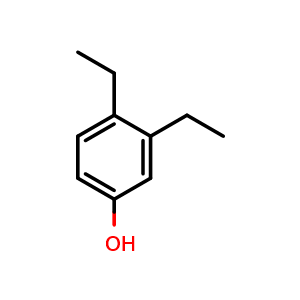 Chemical structure of 3,4-diethylphenol , CAS 875-85-4, AChemBlock AD288413