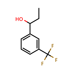 Chemical structure of 1-(3-(Trifluoromethyl)phenyl)propan-1-ol , CAS 618-97-3, AChemBlock AD288422