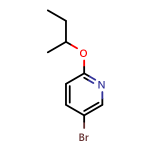 Chemical structure of 5-bromo-2-sec-butoxypyridine , CAS 1250612-04-4, AChemBlock AD288423