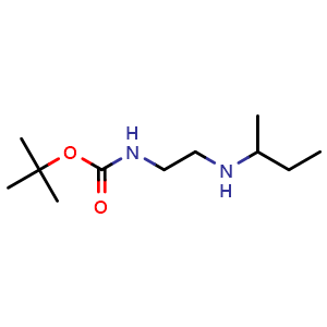 Chemical structure of tert-Butyl (2-(sec-butylamino)ethyl)carbamate , CAS 1565022-70-9, AChemBlock AD288424