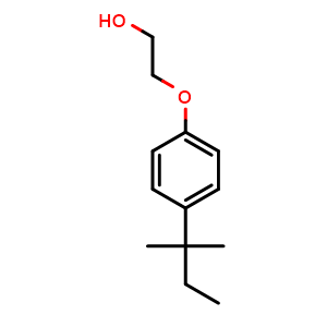 Chemical structure of 2-(4-(Tert-pentyl)phenoxy)ethan-1-ol , CAS 6382-07-6, AChemBlock AD288425