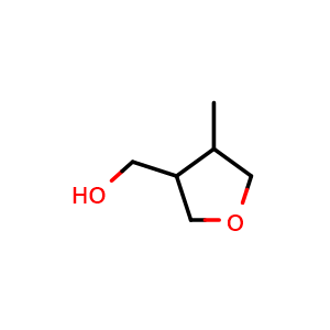 Chemical structure of (4-Methyltetrahydrofuran-3-yl)methanol , CAS 22600-87-9, AChemBlock AD288428
