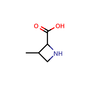 Chemical structure of 3-Methylazetidine-2-carboxylic acid , CAS 1314899-07-4, AChemBlock AD288429