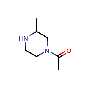 Chemical structure of 1-(3-methylpiperazin-1-yl)ethan-1-one , CAS 314729-14-1, AChemBlock AD288431