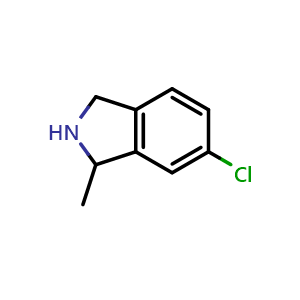 Chemical structure of 6-Chloro-1-methylisoindoline , CAS 1391082-02-2, AChemBlock AD288444