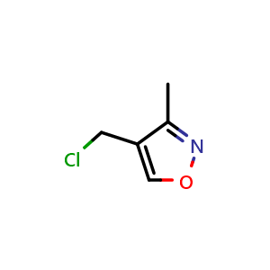 Chemical structure of 4-(Chloromethyl)-3-methylisoxazole , CAS 99979-76-7, AChemBlock AD288449
