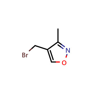 Chemical structure of 4-(Bromomethyl)-3-methylisoxazole , CAS 2026254-51-1, AChemBlock AD288450