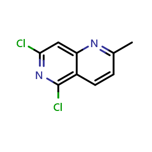 Chemical structure of 5,7-Dichloro-2-methyl-1,6-naphthyridine , CAS 1159811-67-2, AChemBlock AD288463