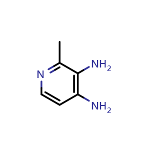 Chemical structure of 2-Methylpyridine-3,4-diamine , CAS 15931-19-8, AChemBlock AD288471