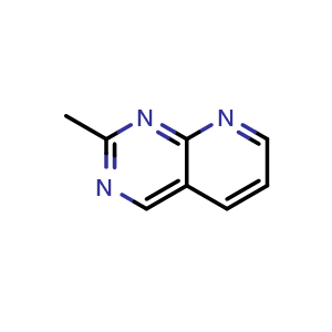Chemical structure of 2-Methylpyrido[2,3-d]pyrimidine , CAS 2617281-68-0, AChemBlock AD288477