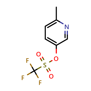 Chemical structure of 6-Methylpyridin-3-yl trifluoromethanesulfonate , CAS 111770-91-3, AChemBlock AD288478