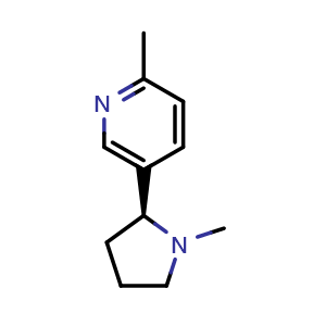 Chemical structure of (S)-6-Methylnicotine , CAS 13270-56-9, AChemBlock AD288480