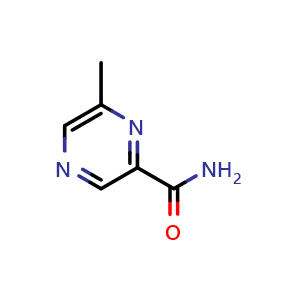 Chemical structure of 6-Methylpyrazine-2-carboxamide , CAS 5521-62-0, AChemBlock AD288494