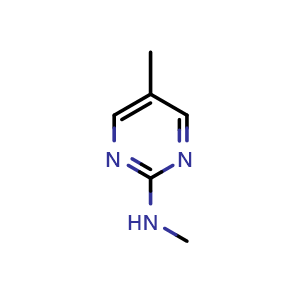Chemical structure of N,5-Dimethylpyrimidin-2-amine , CAS 859957-10-1, AChemBlock AD288497