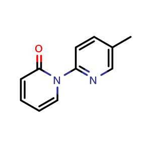 Chemical structure of 5'-Methyl-2H-[1,2'-bipyridin]-2-one , CAS 10201-68-0, AChemBlock AD288498
