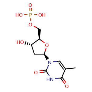 Chemical structure of Thymidine 5'-monophosphate , CAS 365-07-1, AChemBlock AD288501
