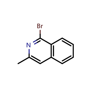 Chemical structure of 1-Bromo-3-methylisoquinoline , CAS 1368246-37-0, AChemBlock AD288506