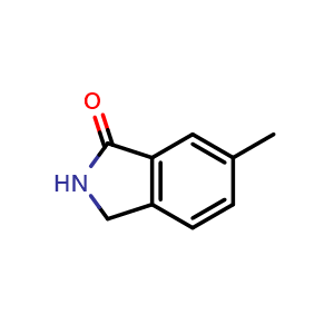 Chemical structure of 6-methylisoindolin-1-one , CAS 58083-55-9, AChemBlock AD288508