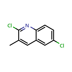 Chemical structure of 2,6-Dichloro-3-methylquinoline , CAS 132118-32-2, AChemBlock AD288514