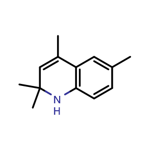 Chemical structure of 2,2,4,6-tetramethyl-1,2-dihydroquinoline , CAS 1810-78-2, AChemBlock AD288518