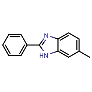 Chemical structure of 6-Methyl-2-phenyl-1H-benzo[d]imidazole , CAS 2963-65-7, AChemBlock AD288519