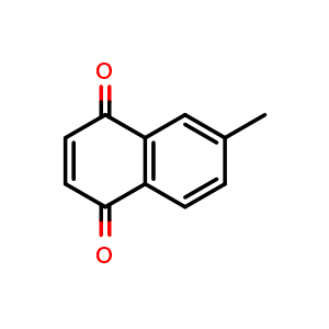 Chemical structure of 6-Methylnaphthalene-1,4-dione , CAS 605-93-6, AChemBlock AD288520