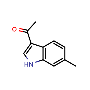 Chemical structure of 1-(6-Methyl-1H-indol-3-yl)ethan-1-one , CAS 1094718-97-4, AChemBlock AD288521